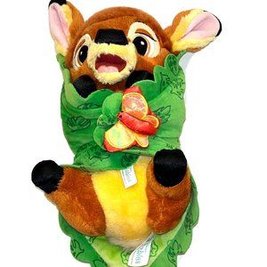 Disney Parks Babies Baby Bambi w/ Butterfly Blanket Plush Stuffed Toy Deer